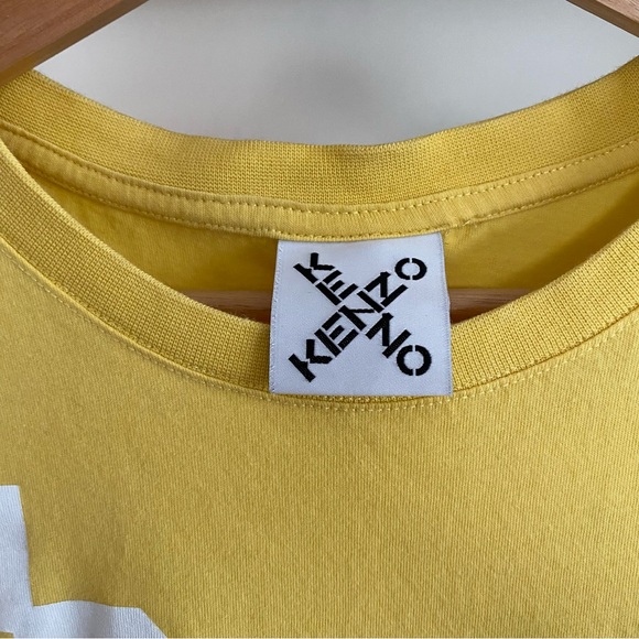 Kenzo Yellow Vanilla Sport Big X Logo Cotton T-shirt Medium - Picture 11 of 16